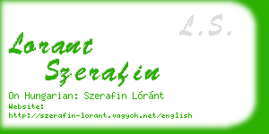lorant szerafin business card